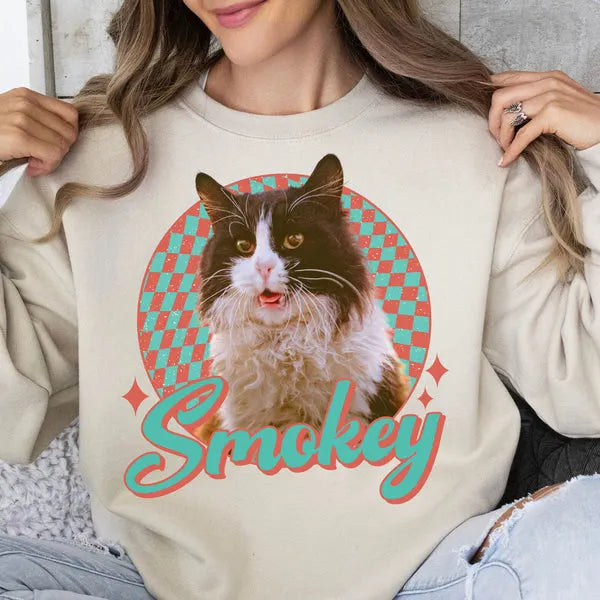 Custom Vintage Pet Unisex T-shirt, Pet Photo + Name 90's T-shirt Sweatshirt Hoodie