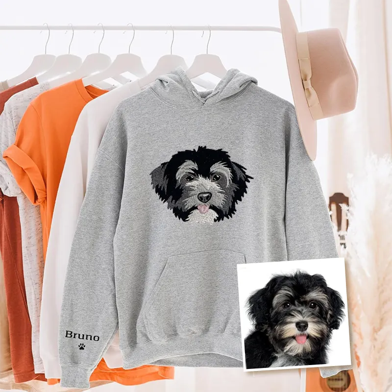 Miniature Schnauzer Lover Custom Embroidered Sweatshirt Hoodie T-shirt