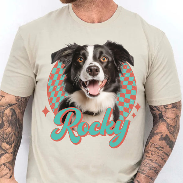 Custom Vintage Pet Unisex T-shirt, Pet Photo + Name 90's T-shirt Sweatshirt Hoodie