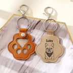 Personalized Pet Portrait Keychain, Pet Fur Keepsake , Pet Loss Gift