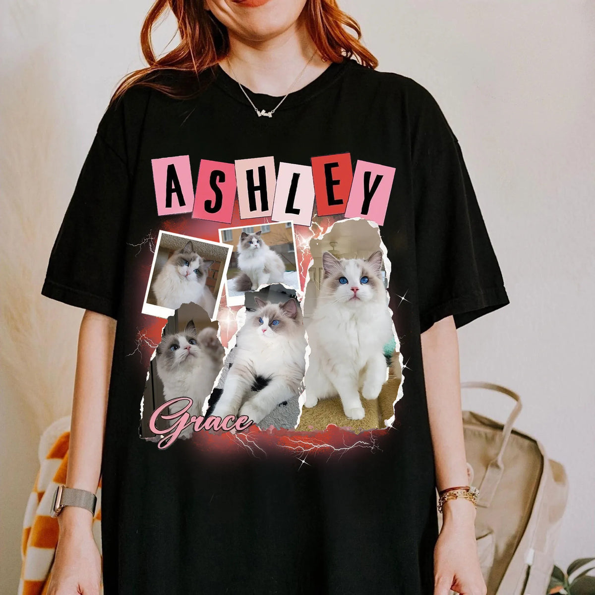 Custom Bootleg Rap Tee, Vintage T-Shirt With Pet Faces