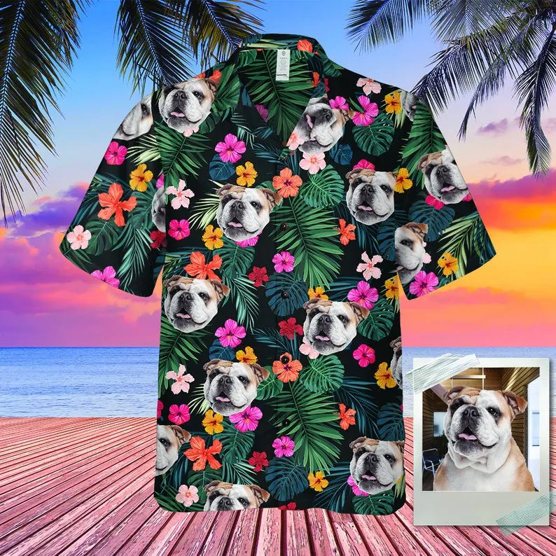 Custom Hawaiian Shirt with Photo, Pet Dog Face Shirt