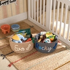 Personalized Pet Toy Basket, Custom Cotton Rope Storage