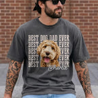 Custom Dog Dad Photo Shirt, Best Dog Dad Ever Pet Tee Gift for Him, Boyfriend Husband