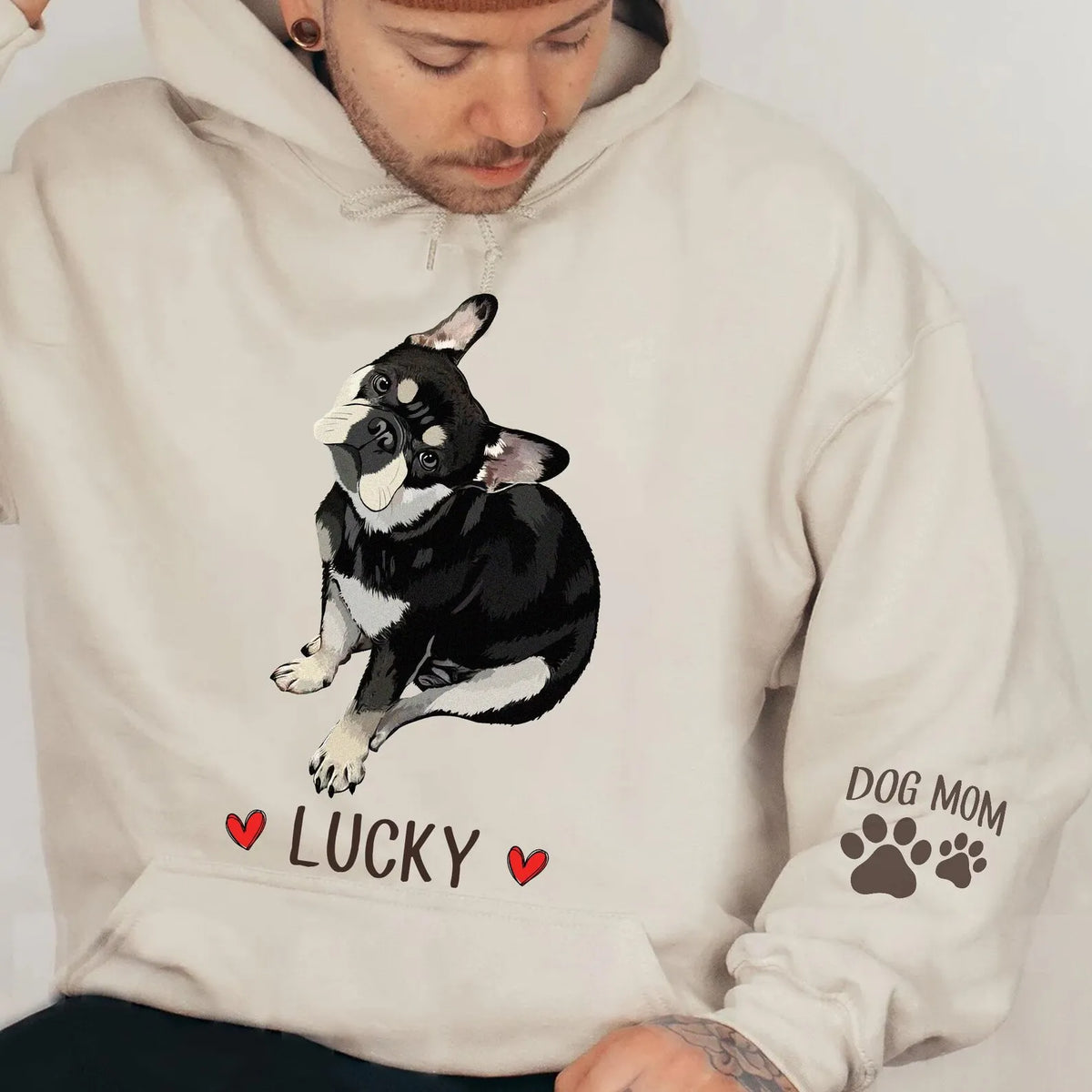 Custom Pet Photo & Name Hoodie – Personalized Dog & Cat Sweatshirt