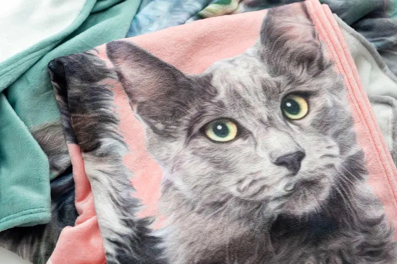 Personalized Pet Photo Blanket for Pet Lover