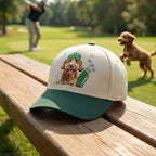 Custom Pet Photo Embroidered Golf Cap, Personalized Dog Name Hat