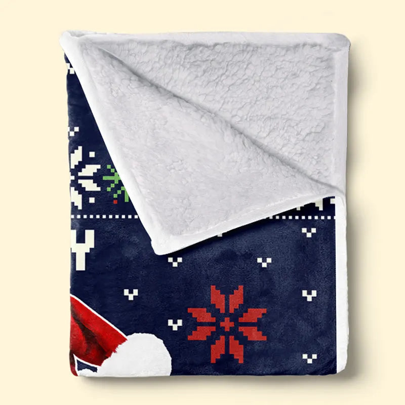 Custom Pet Photo Christmas Is Coming To Town Blanket - Dog & Cat Personalized Blanket