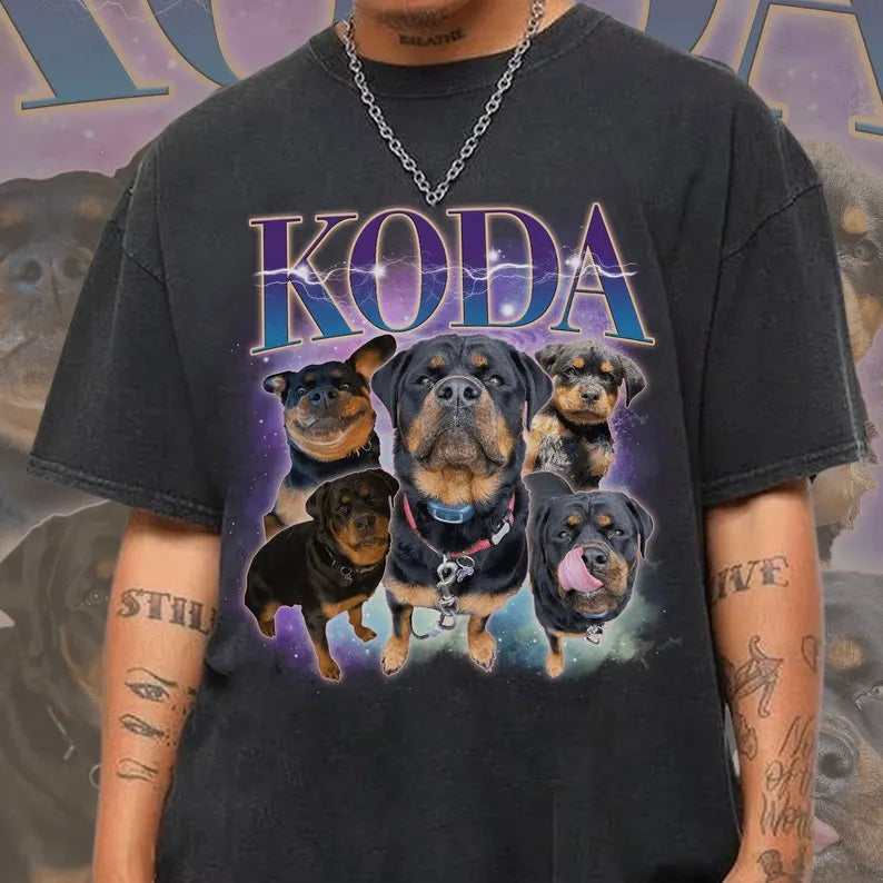 Custom Your Pet Bootleg Shirt, Retro 90's Custom Pet Tee Sweatshirt Hoodie