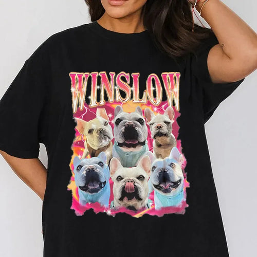 90s Vintage Bootleg Shirt, Custom Pet Dog Bootleg Rap Tee Hoodie Sweatshirt