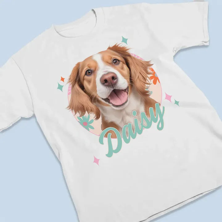 Custom Vintage Pet Photo - Personalized Pet Photo + Name T-Shirt Sweatshirt Hoodie