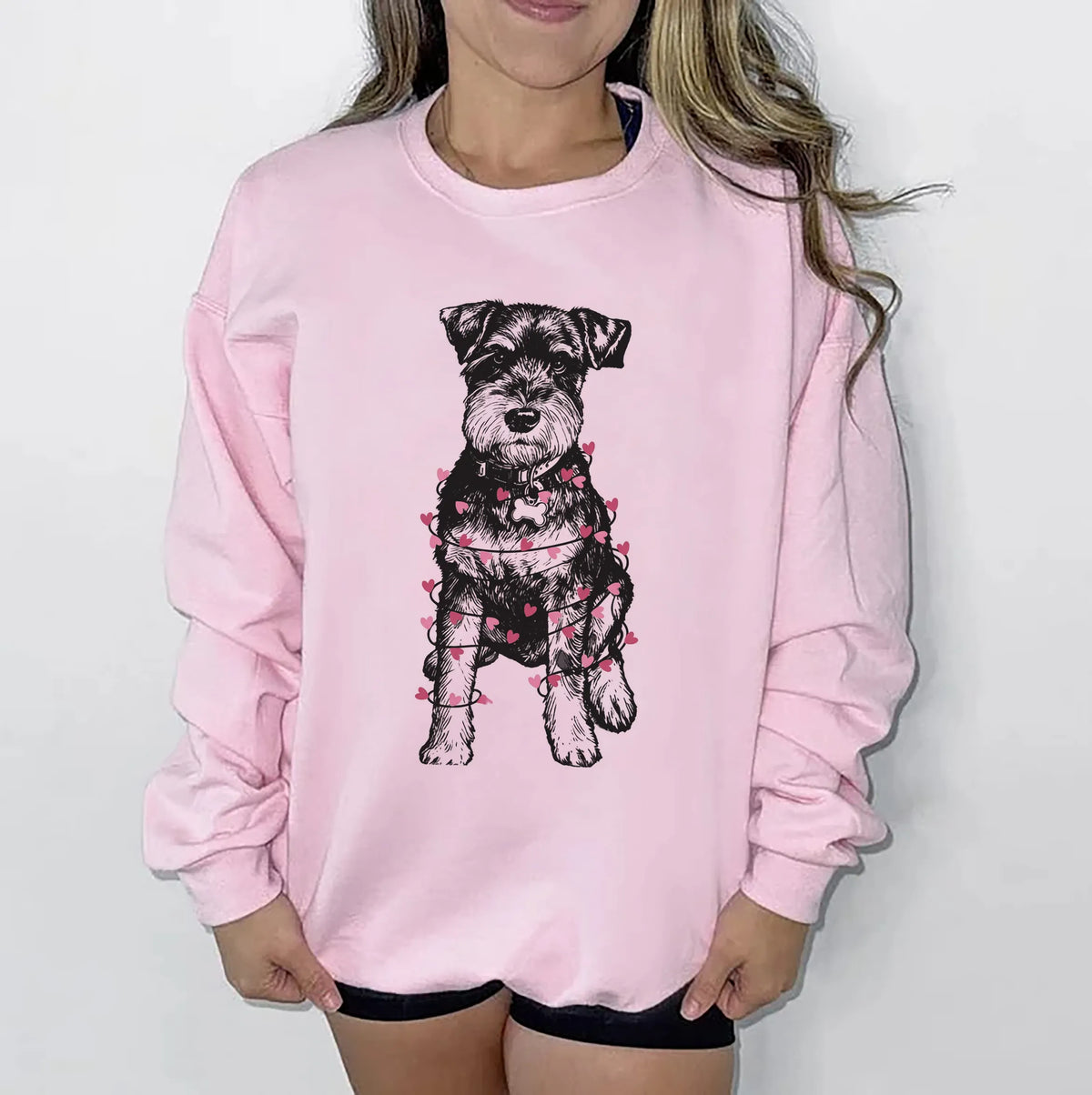 Custom Pet Valentine's Day Sweatshirt with Heart String Design