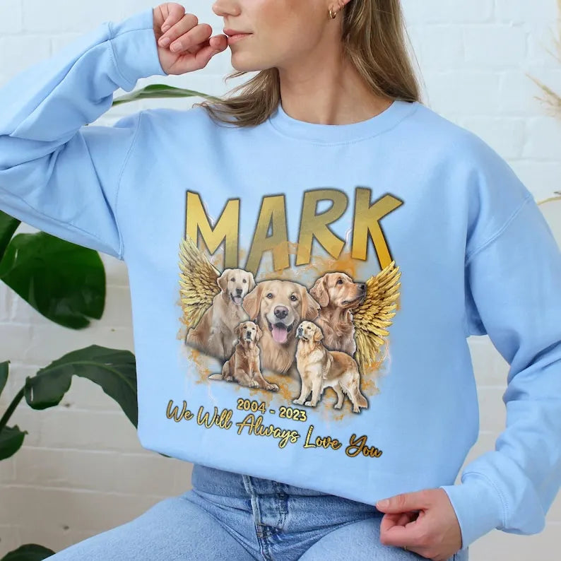 Personalized Dog Pet Memorial Shirt, Bootleg Pet Shirts, Grieving Loss of A Dog Hoodie Sweatshirt