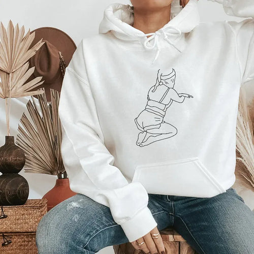 Add Your Spicy Photo Custom Line Embroidery Hoodie
