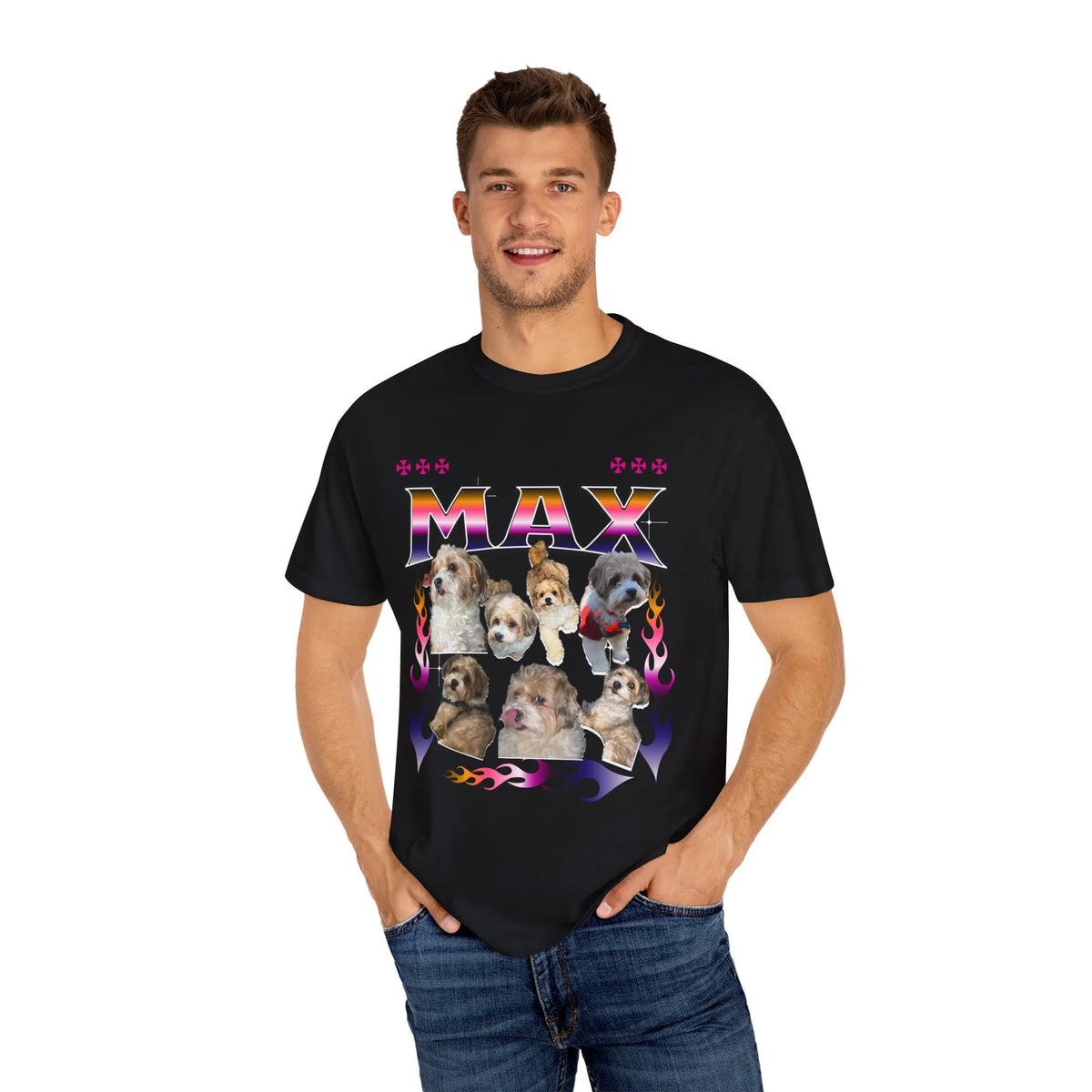 Vintage Custom Dog Shirt Pet Shirt ,90's Custom Photo Vintage Printing Tee Sweatshirt Hoodie
