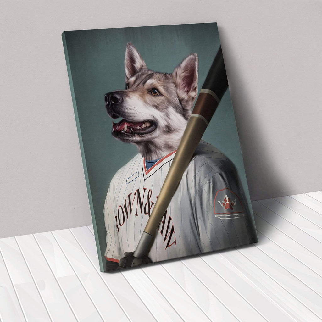 The Baseball Player - Custom Pet Portrait Canvas Frame