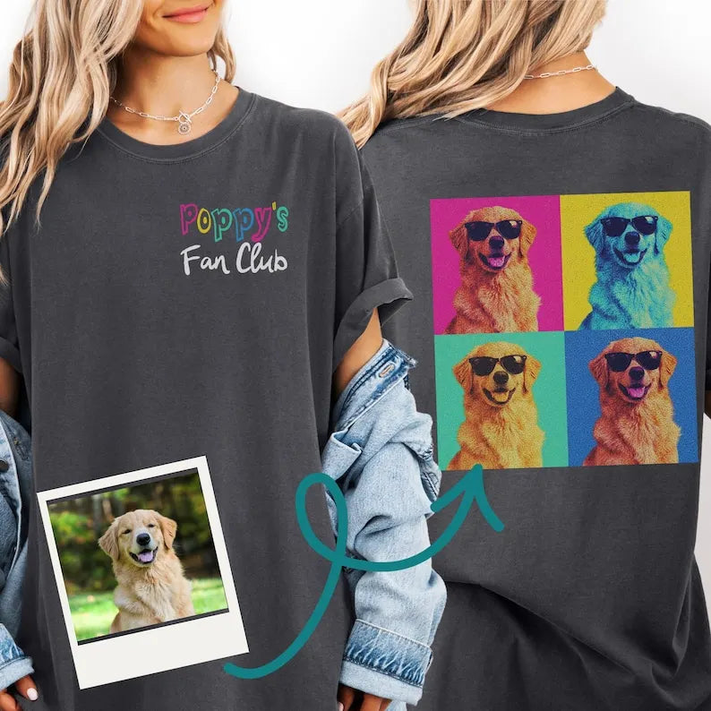 Custom Retro Bootleg Pop Art Pet Tee