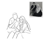 Custom Portrait Outline Embroidered Sweatshirt
