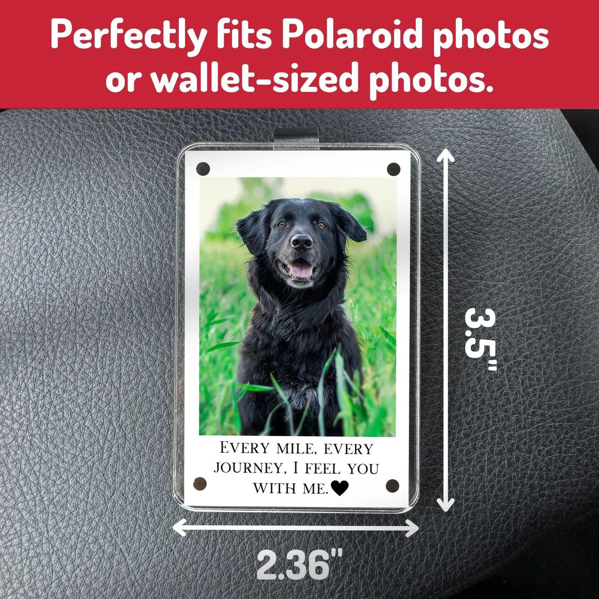 Custom Dog Photo Car Visor Clip, Dog Memorial Gift, Pet Loss Memorial