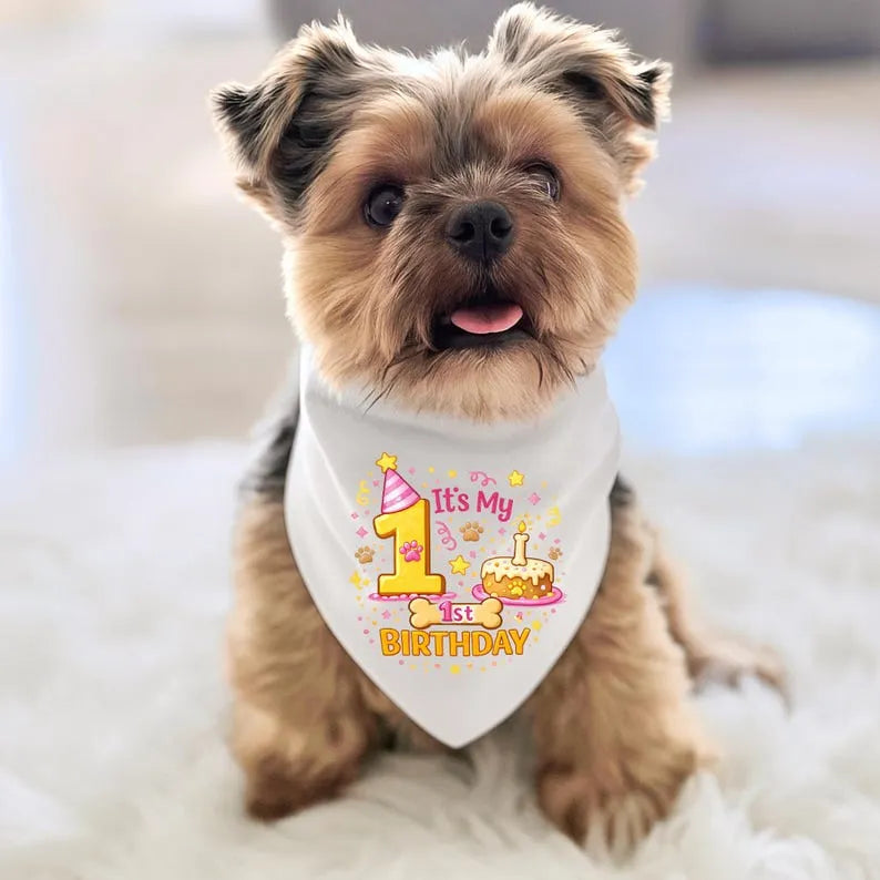 1st Birthday Dog Bandana