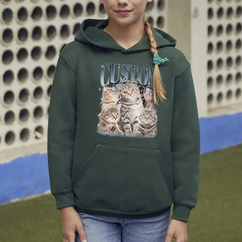 Custom Printing Vintage Hip Hop Vintage Pet Sweatshirt T-shirt For Kid Children