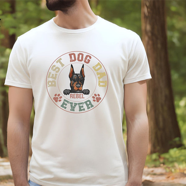 Personalized Printing Best Dog Dad Ever Shirt For Dog Dad