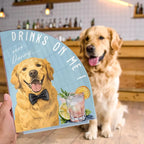 Custom Wedding Bar Menu Sign with Pet Portrait, Pet Signature Drink Sign