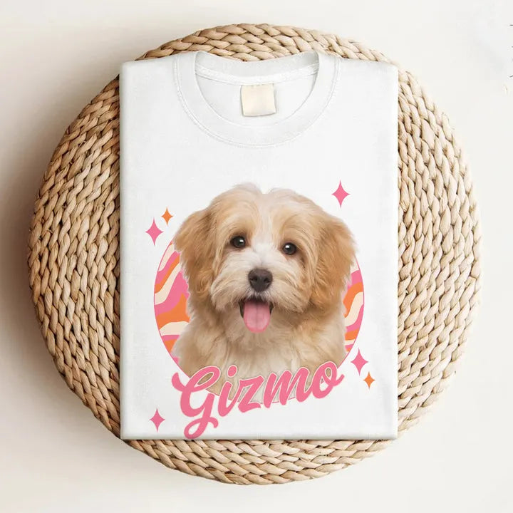 Custom Vintage Pet Photo - Personalized Pet Photo + Name T-Shirt Sweatshirt Hoodie