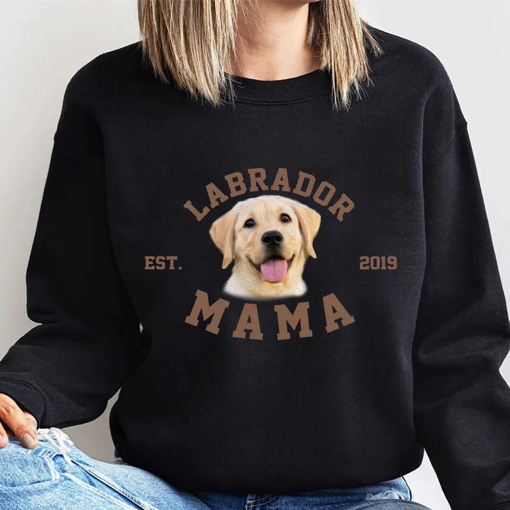 Custom Dog Mama Hoodie T-shirt Sweatshirt Hoodie with Photo Printed