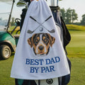 Embroidered Pet Portrait Golf Towel - Personalized Golf Gift for Him, Perfect for Dog & Golf Lovers