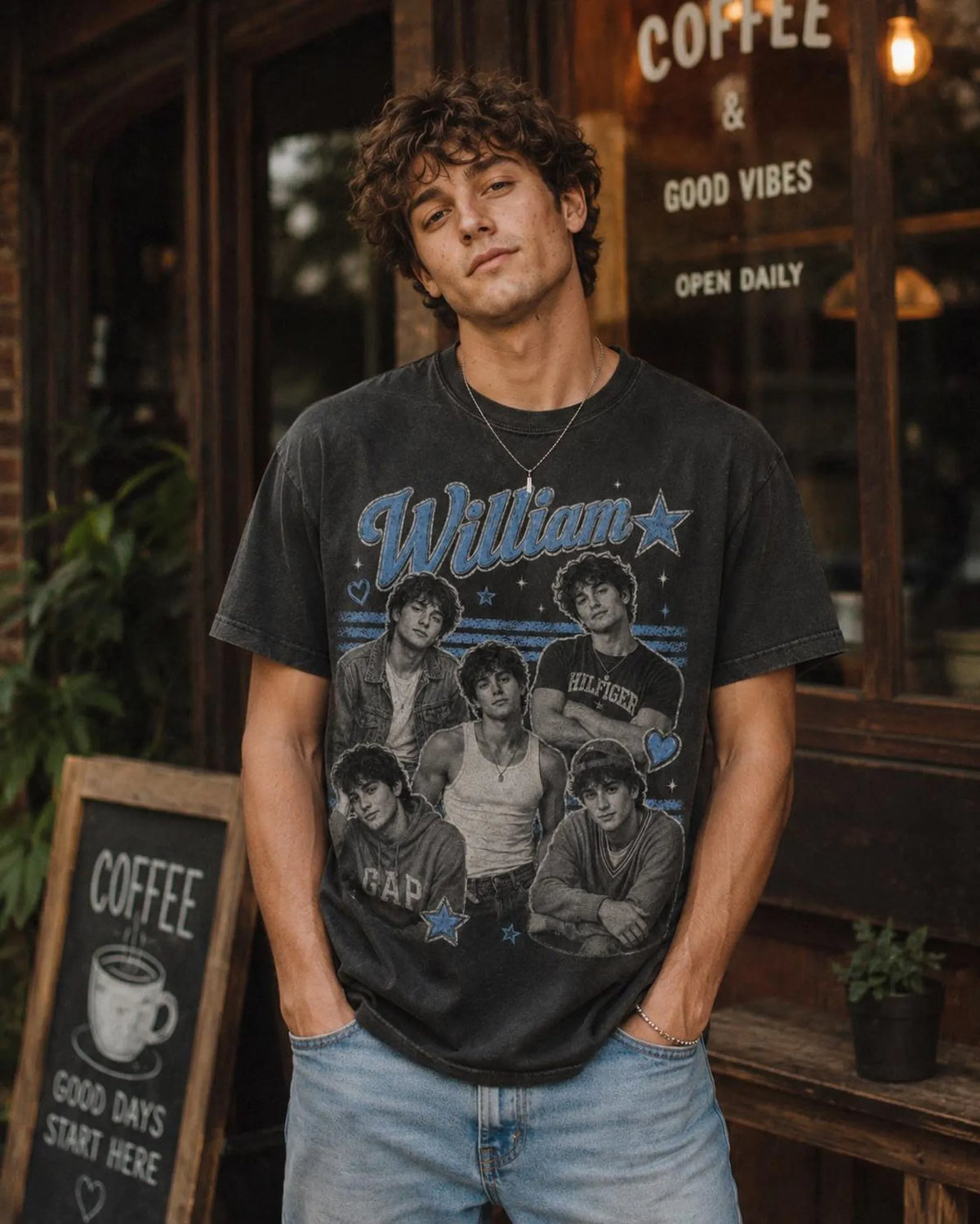 Custom Photo and Name Vintage Bootleg Pet Shirt, Retro 90s Bootleg Graphic Tee