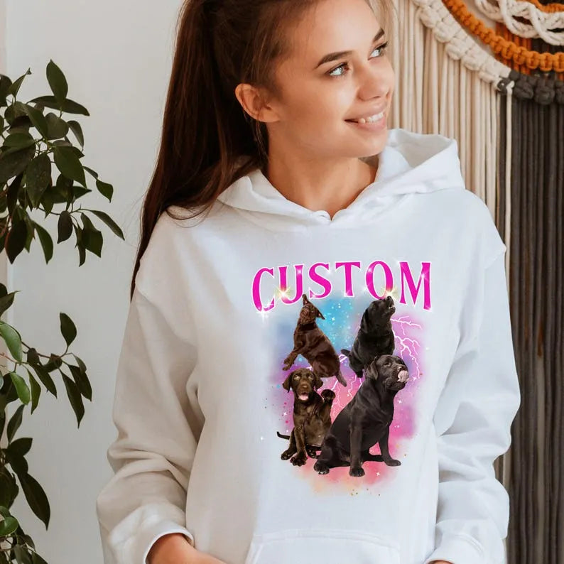 Custom Dog Bootleg Rap Unisex T-Shirt Sweatshirt Hoodie, Personalized Dog Bootleg Vintage Shirt