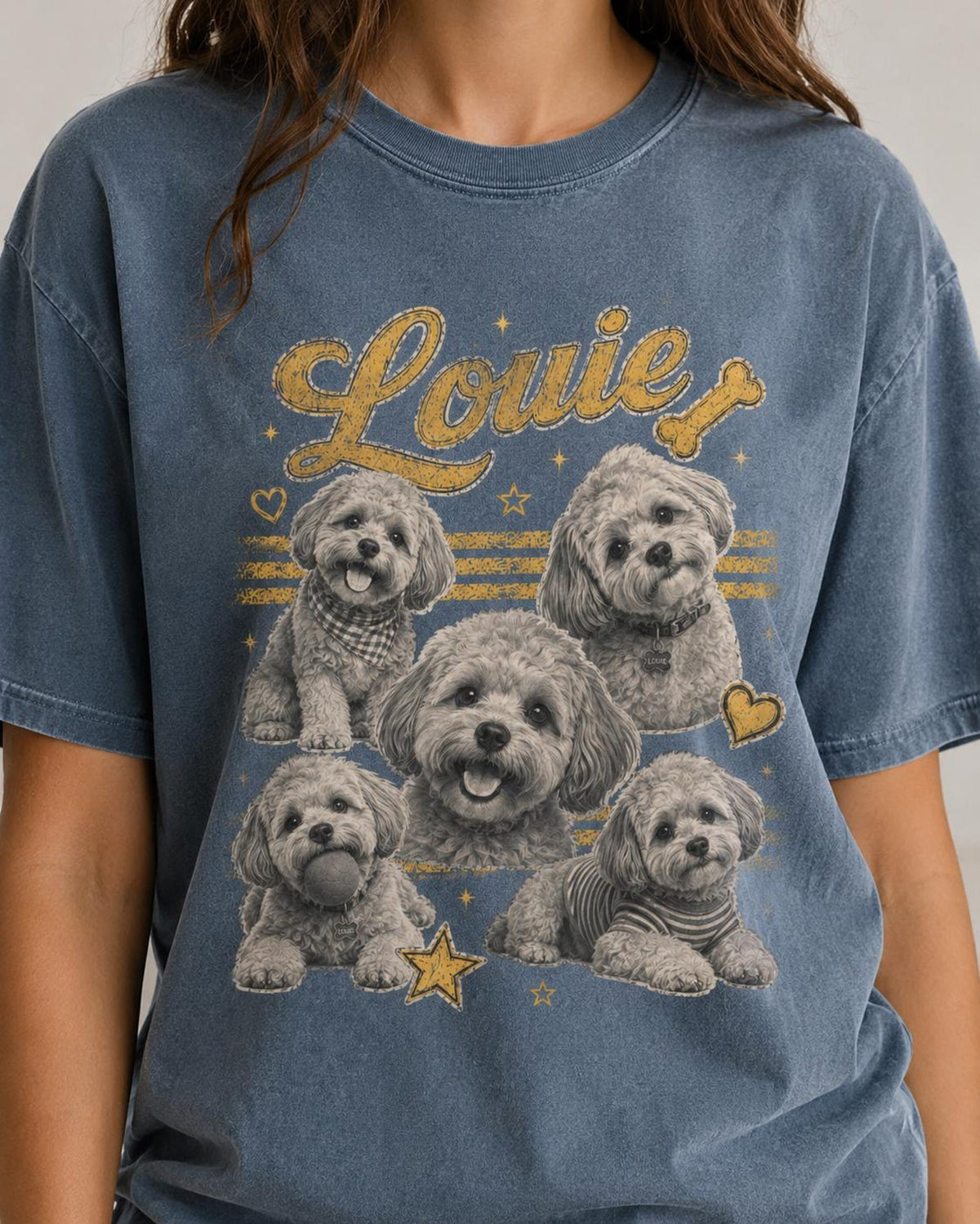 Custom Photo and Name Vintage Bootleg Pet Shirt, Retro 90s Bootleg Graphic Tee