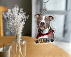 Custom Pet Portrait Keychain, Dog Mom Gift, Pet Acrylic Keychain