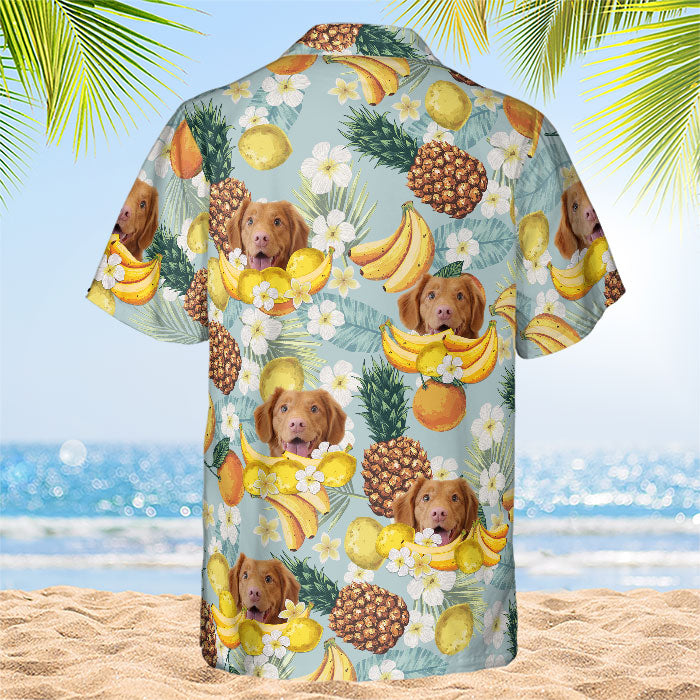 Tropical Fruit Pattern - Dog & Cat Personalized Custom Unisex Hawaiian Shirt  - Summer Vacation Gift, Gift For Pet Owner