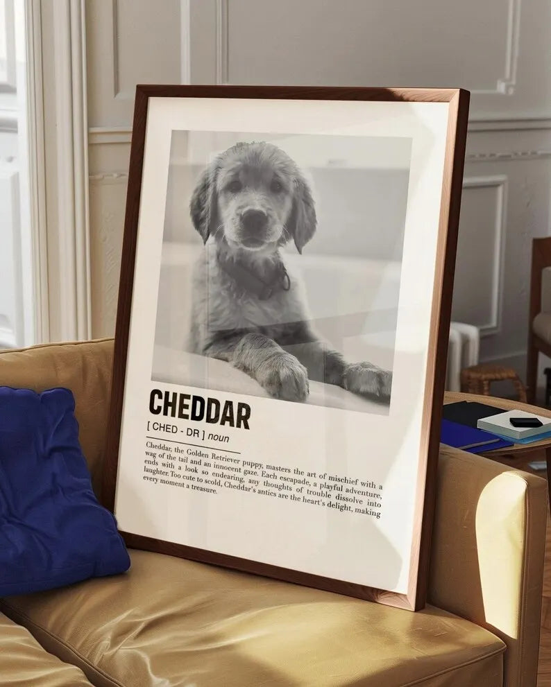 Custom Dog's Story Canvas Poster Frame - Custom Pet Story Print