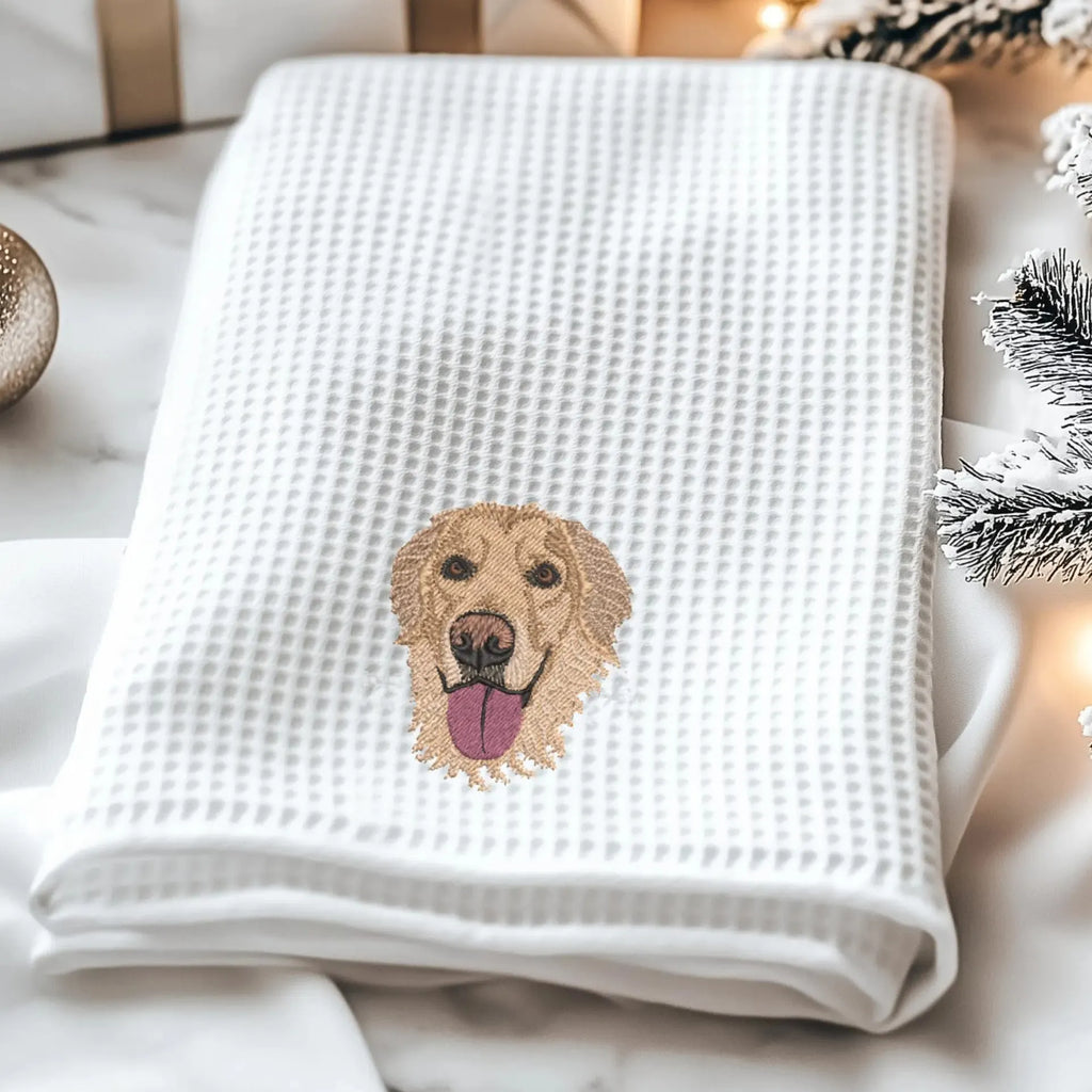 Custom Pet Portrait Kitchen Towel, Personalized Pet Gift for Dog Mom, Mother's Day Gift