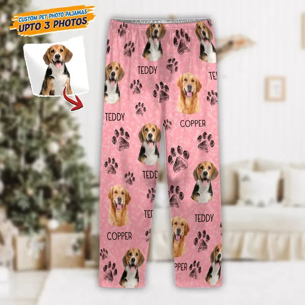 Custom Photo Dog Cat Paw For Dog Cat Lover Pajamas Set