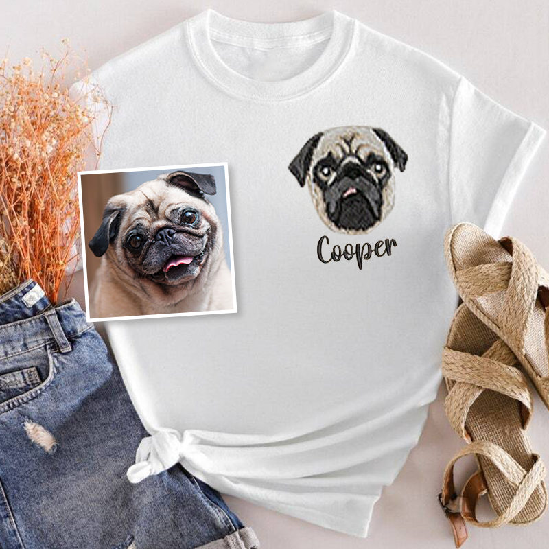 Pug Lover Custom Embroidered Sweatshirt Hoodie T-shirt