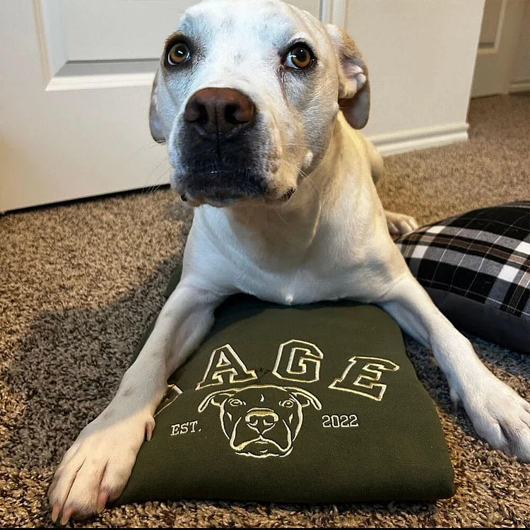 Custom Pet College Sweatshirt/Hoodie- Stylish Outline Style