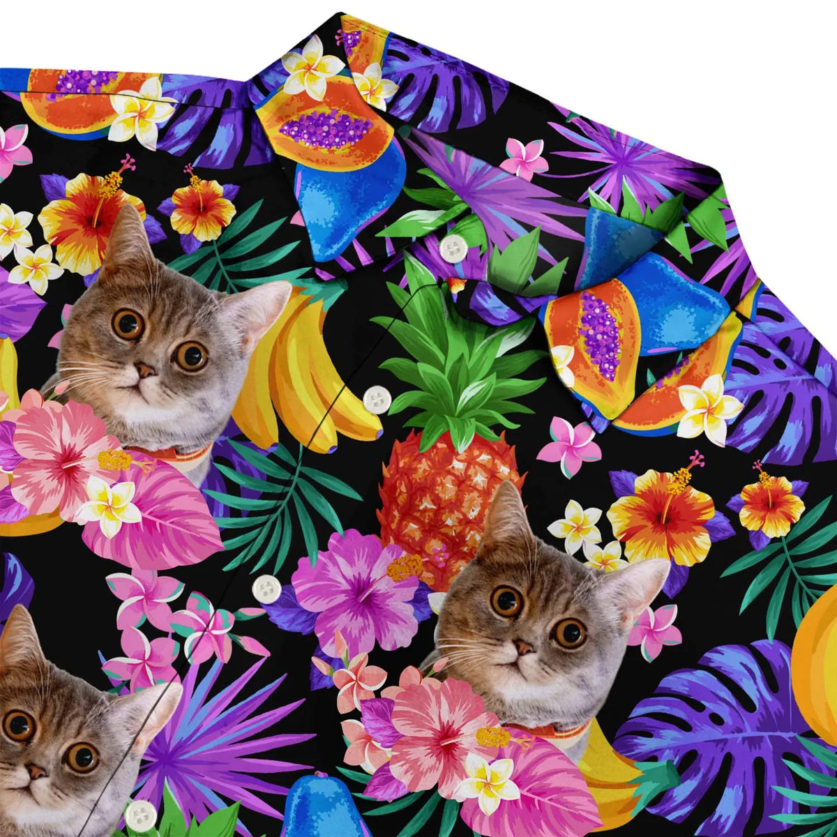 Custom Photo Funny Family Pet Tropical - Personalized Custom Hawaiian Shirt