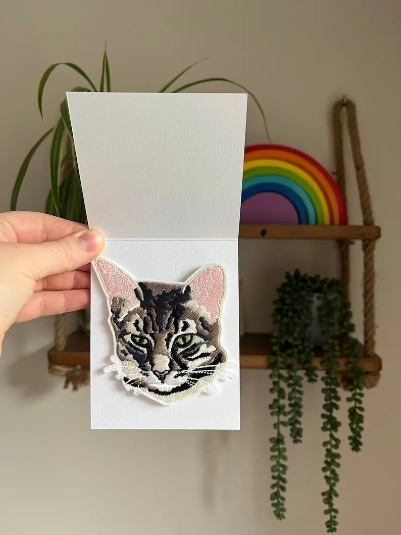 Personalised Custom Pet Portrait Embroidered Patch | gift | memorial | memory | keepsake | embroidery