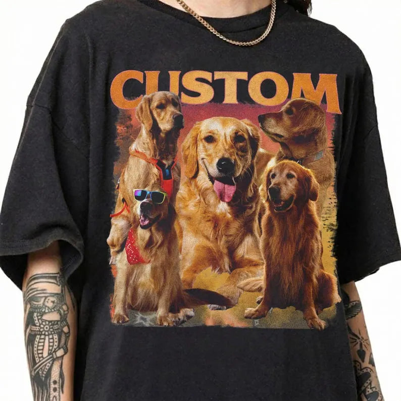 Personalized Bootleg Dog Cat Shirt, Vintage Dog Tee