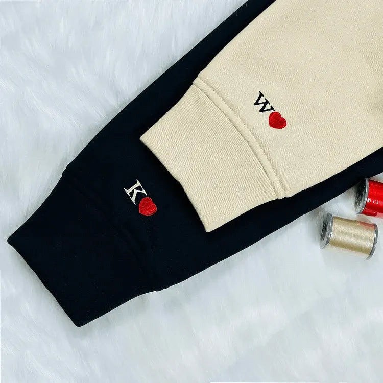 Custom Embroidered Portrait Sweatshirt Music Player Couple Family Gift For Boyfriend