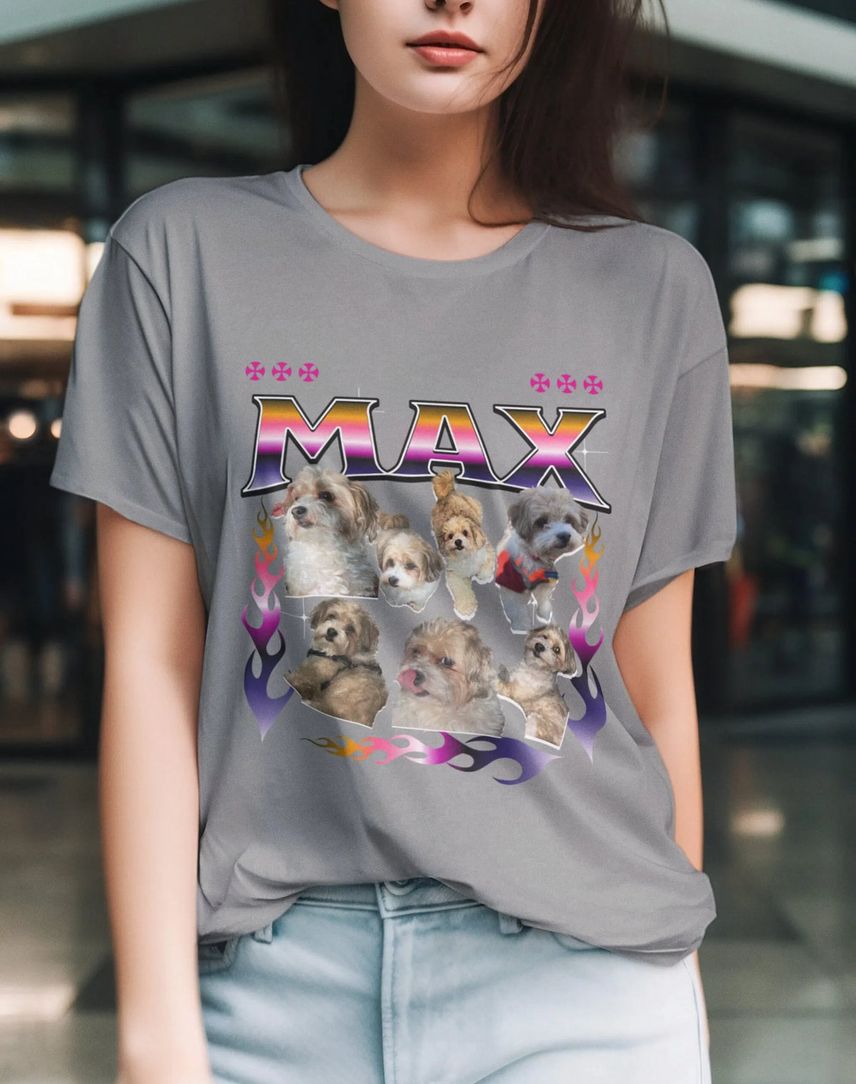 Vintage Custom Dog Shirt Pet Shirt ,90's Custom Photo Vintage Printing Tee Sweatshirt Hoodie