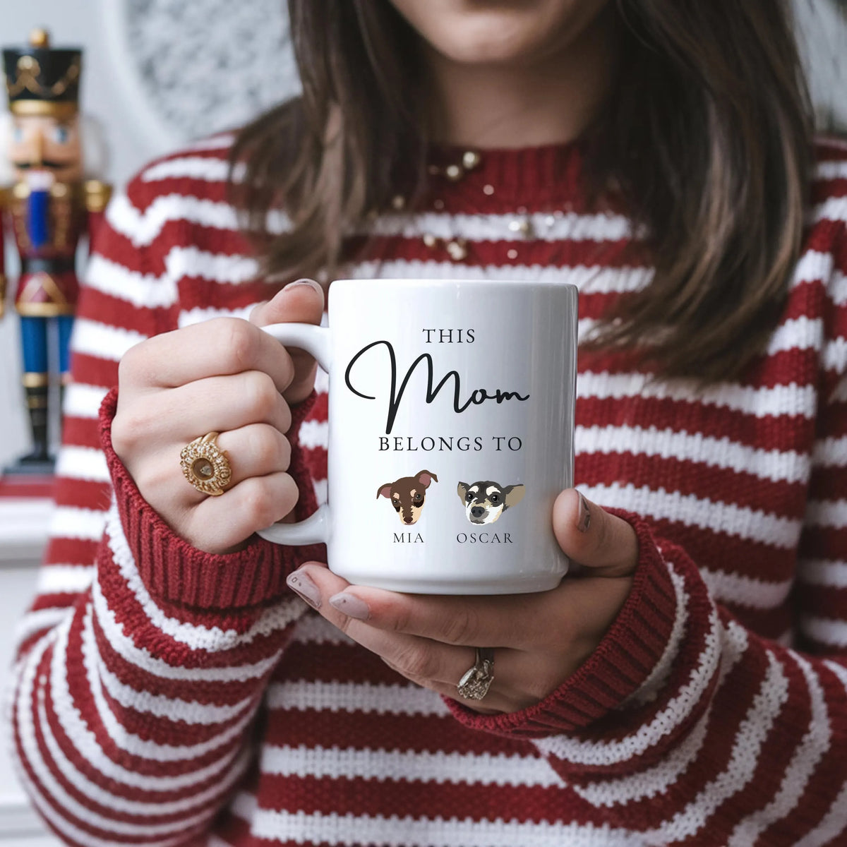 This Mom Belongs To Mug Personalized Dog Photo Mug, Mothers Day Gift, Gift for Dog Mom