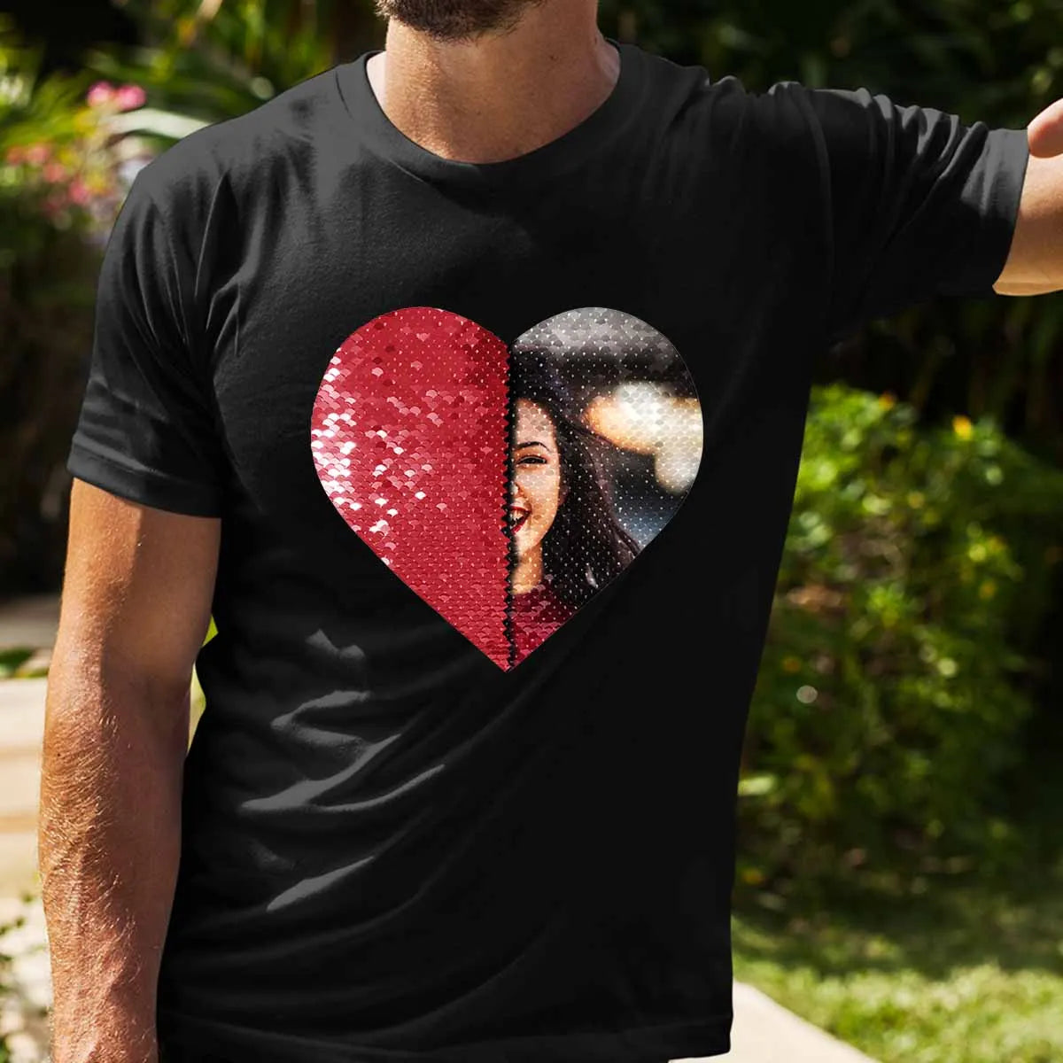 For Boyfriend - Custom Couple Flip Sequin Shirt