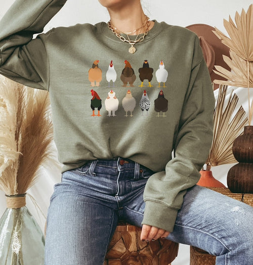 Christmas Chicken Sweatshirt, Thanksgiving Sweatshirt, Holiday Sweatshirt
