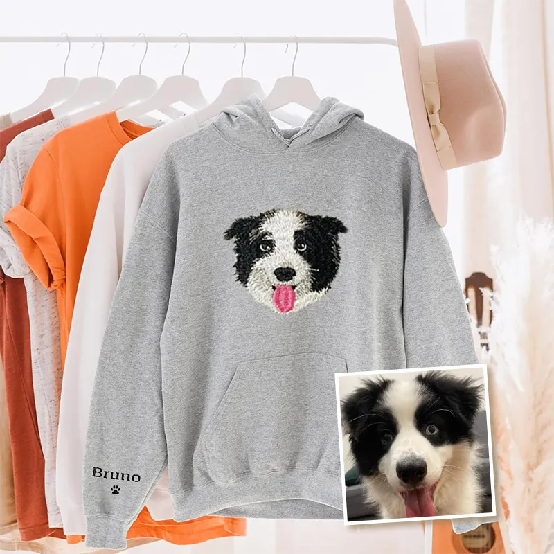 Border Collie Lover Custom Embroidered Sweatshirt Hoodie T-shirt