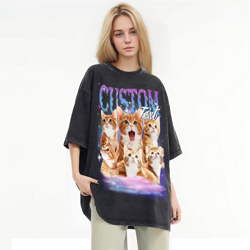 Custom Bootleg Rap Pet Portrait Shirt  Sweatshirt Hoodie, Vintage Graphic 90s Tshirt